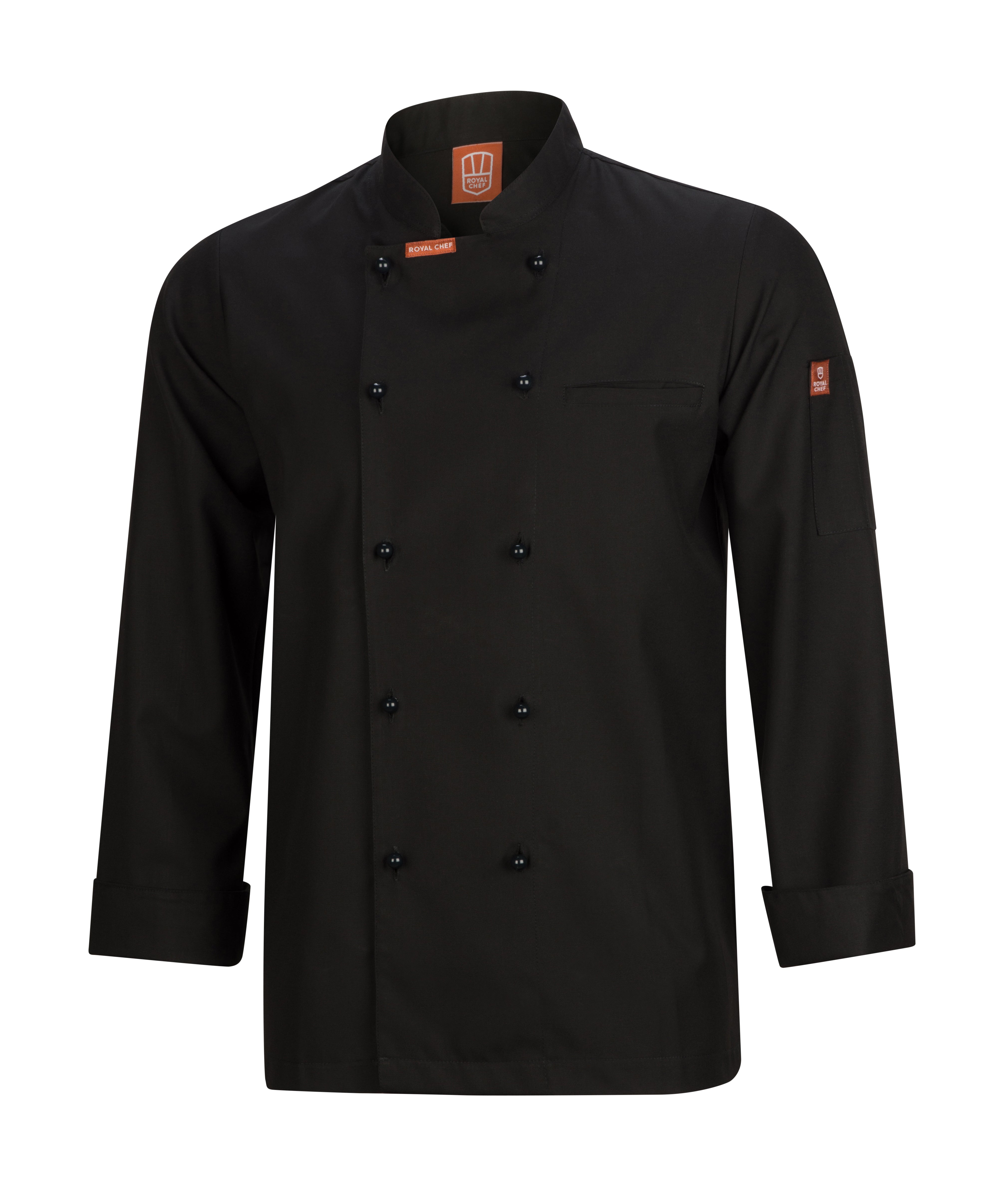 Black Chef Jacket Long Sleeves Royal Chef Australia
